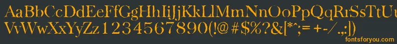 フォントBaskervilleantiqueLightRegular – 黒い背景にオレンジの文字