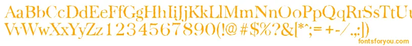 BaskervilleantiqueLightRegular Font – Orange Fonts on White Background