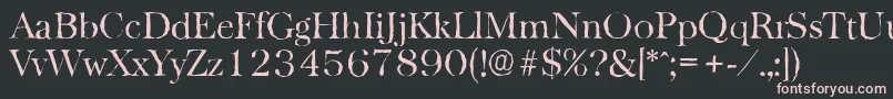 BaskervilleantiqueLightRegular Font – Pink Fonts on Black Background