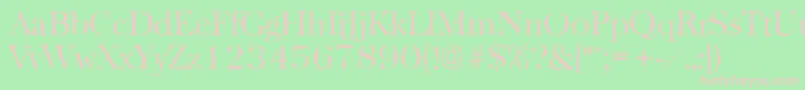 BaskervilleantiqueLightRegular Font – Pink Fonts on Green Background