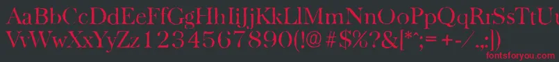 BaskervilleantiqueLightRegular Font – Red Fonts on Black Background