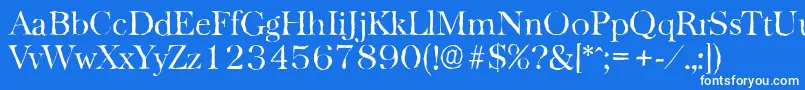 フォントBaskervilleantiqueLightRegular – 青い背景に白い文字