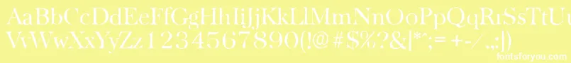 BaskervilleantiqueLightRegular Font – White Fonts on Yellow Background