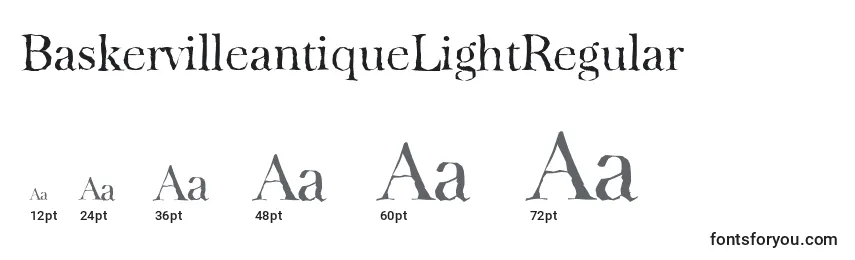 BaskervilleantiqueLightRegular Font Sizes