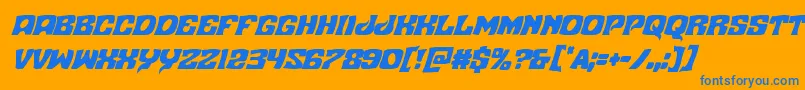 Nuevopassioncondital Font – Blue Fonts on Orange Background