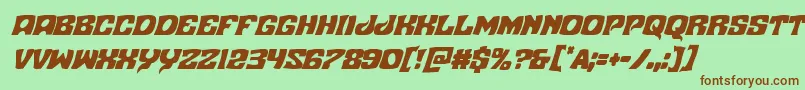 Nuevopassioncondital Font – Brown Fonts on Green Background