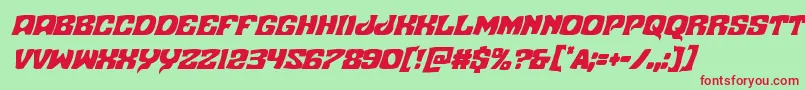 Nuevopassioncondital Font – Red Fonts on Green Background