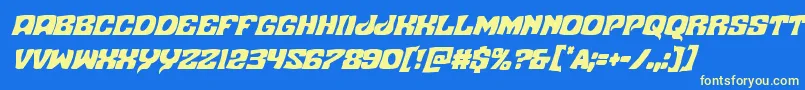 Nuevopassioncondital Font – Yellow Fonts on Blue Background