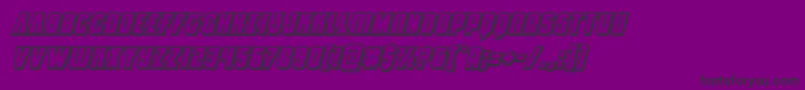 フォントAntillesengravedital – 紫の背景に黒い文字