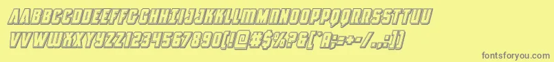 Antillesengravedital Font – Gray Fonts on Yellow Background