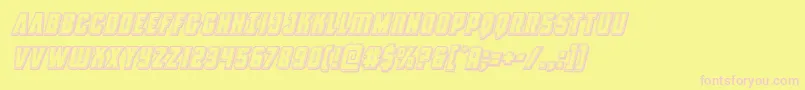 Antillesengravedital Font – Pink Fonts on Yellow Background