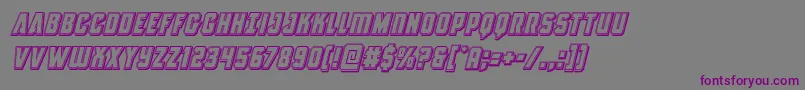 Шрифт Antillesengravedital – фиолетовые шрифты на сером фоне