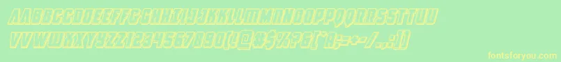 Antillesengravedital Font – Yellow Fonts on Green Background