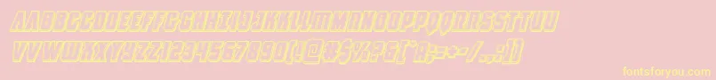 Antillesengravedital Font – Yellow Fonts on Pink Background