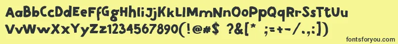 DirtRoad Font – Black Fonts on Yellow Background