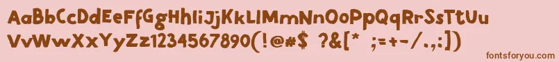 DirtRoad-fontti – ruskeat fontit vaaleanpunaisella taustalla