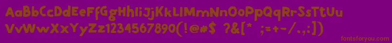 DirtRoad Font – Brown Fonts on Purple Background