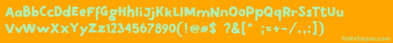 DirtRoad Font – Green Fonts on Orange Background
