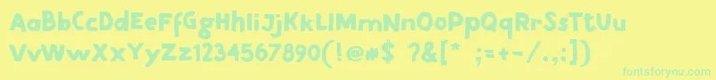 DirtRoad Font – Green Fonts on Yellow Background