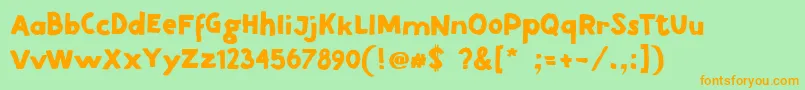 DirtRoad Font – Orange Fonts on Green Background