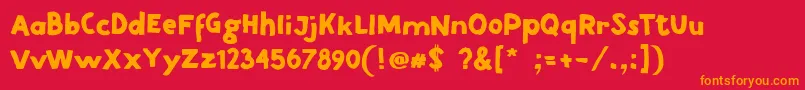 DirtRoad Font – Orange Fonts on Red Background