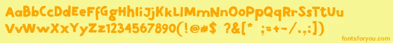 Czcionka DirtRoad – pomarańczowe czcionki na żółtym tle