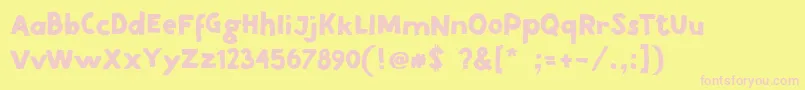 DirtRoad Font – Pink Fonts on Yellow Background