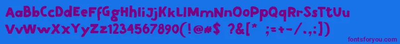 DirtRoad Font – Purple Fonts on Blue Background
