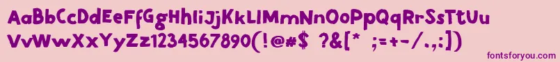 DirtRoad Font – Purple Fonts on Pink Background