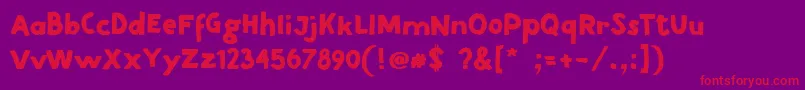DirtRoad Font – Red Fonts on Purple Background
