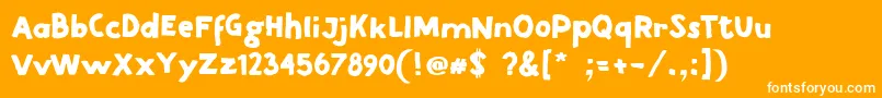 DirtRoad-Schriftart – Weiße Schriften auf orangefarbenem Hintergrund
