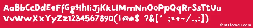 DirtRoad Font – White Fonts on Red Background