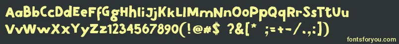 DirtRoad Font – Yellow Fonts on Black Background