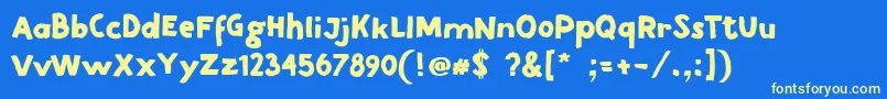 DirtRoad Font – Yellow Fonts on Blue Background