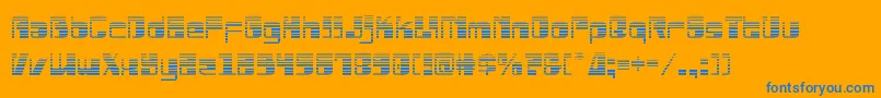 Drosselmeyergrad Font – Blue Fonts on Orange Background