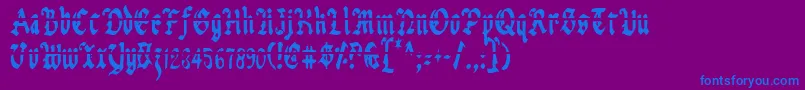 Uberlav2c Font – Blue Fonts on Purple Background