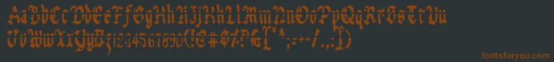Uberlav2c Font – Brown Fonts on Black Background