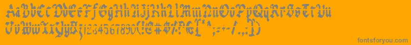 Uberlav2c Font – Gray Fonts on Orange Background