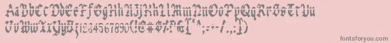Uberlav2c Font – Gray Fonts on Pink Background