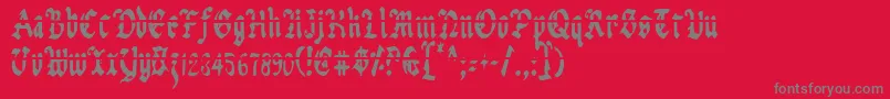 Uberlav2c Font – Gray Fonts on Red Background