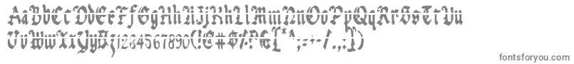 Uberlav2c Font – Gray Fonts on White Background