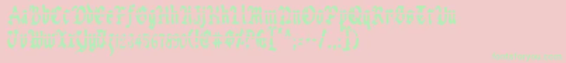 Uberlav2c Font – Green Fonts on Pink Background