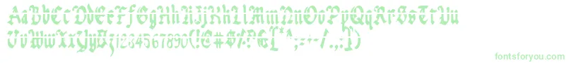 Uberlav2c Font – Green Fonts on White Background
