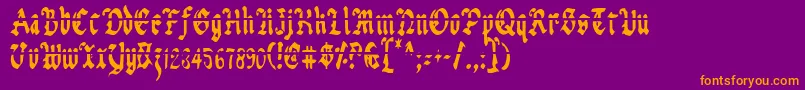 Uberlav2c Font – Orange Fonts on Purple Background