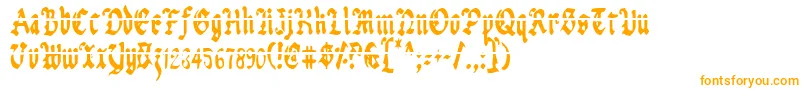 Uberlav2c Font – Orange Fonts on White Background