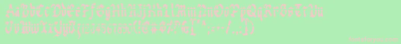 Uberlav2c Font – Pink Fonts on Green Background