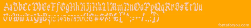 Uberlav2c Font – Pink Fonts on Orange Background