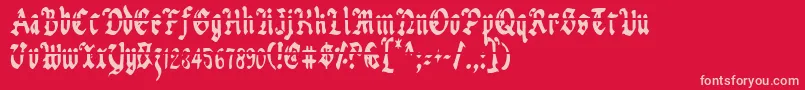 Uberlav2c Font – Pink Fonts on Red Background