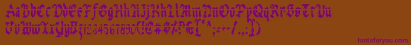 Uberlav2c Font – Purple Fonts on Brown Background