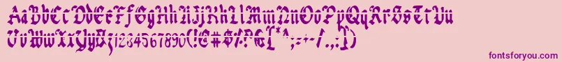 Uberlav2c Font – Purple Fonts on Pink Background